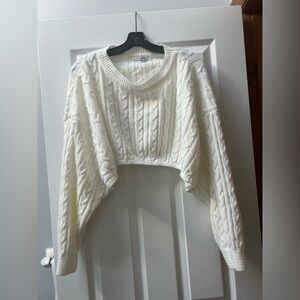 Fashion Nova Cropped Cable Knit Sweater